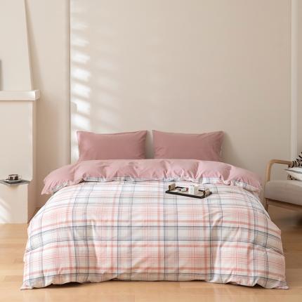 91家纺网 家纺一手货源 找家纺 （总）柠馨 2023新款全棉色织水洗棉单品被套