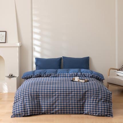 91家纺网 家纺一手货源 找家纺 （总）柠馨 2023新款全棉色织水洗棉单品被套