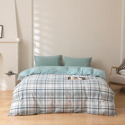 91家纺网 家纺一手货源 找家纺 （总）柠馨 2023新款全棉色织水洗棉单品被套