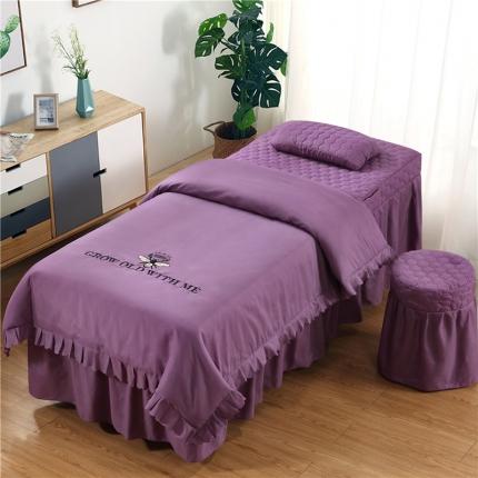 91家纺网 家纺一手货源 找家纺 （总）乐逸 2024新款亲肤四季款刺绣款美 容床罩（三）