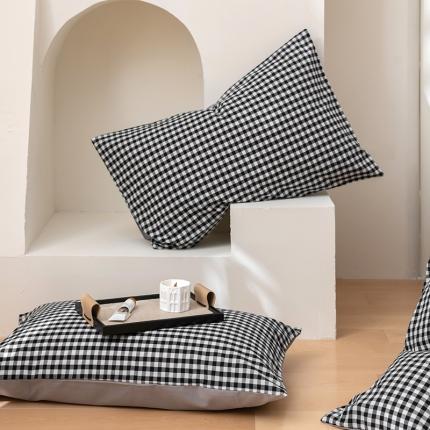 91家纺网 家纺一手货源 找家纺 （总）柠馨 2023新款全棉色织水洗棉单品枕套