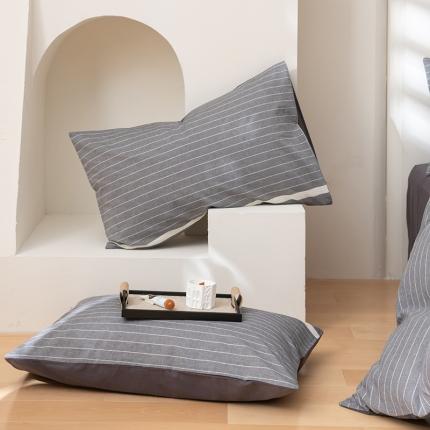 91家纺网 家纺一手货源 找家纺 （总）柠馨 2023新款全棉色织水洗棉单品枕套