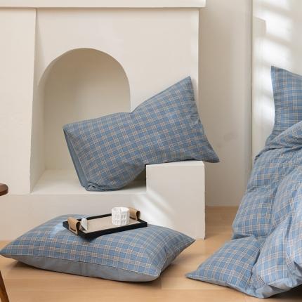 91家纺网 家纺一手货源 找家纺 （总）柠馨 2023新款全棉色织水洗棉单品枕套