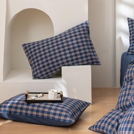 91家纺网 家纺一手货源 找家纺 （总）柠馨 2023新款全棉色织水洗棉单品枕套