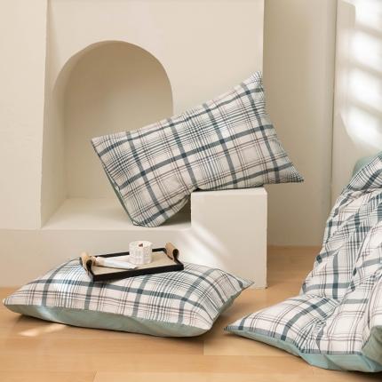 91家纺网 家纺一手货源 找家纺 （总）柠馨 2023新款全棉色织水洗棉单品枕套