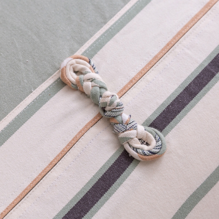 91家纺网 家纺一手货源 找家纺 棉乐町 2025新款全棉老粗布棉花夏被 复古盘扣-绿