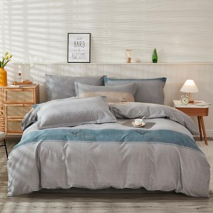 91家纺网 家纺一手货源 找家纺 （总）莱通 新款喷气磨毛床笠款四件套