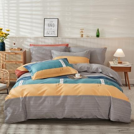 91家纺网 家纺一手货源 找家纺 （总）莱通 新款喷气磨毛床笠款四件套