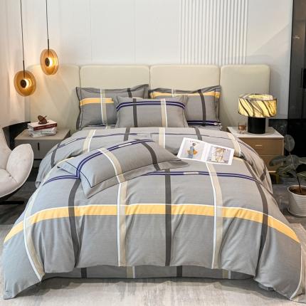 91家纺网 家纺一手货源 找家纺 （总）莱通 新款喷气磨毛床笠款四件套