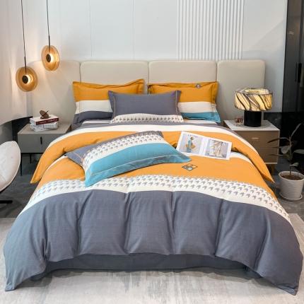 91家纺网 家纺一手货源 找家纺 （总）莱通 新款喷气磨毛床笠款四件套