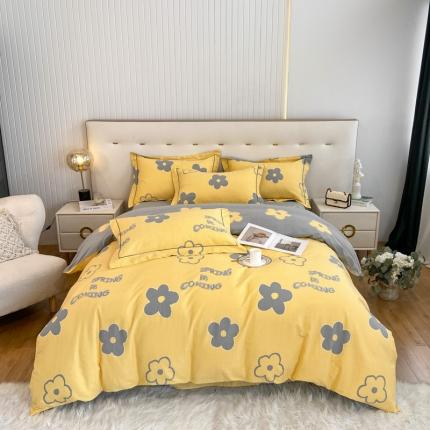 91家纺网 家纺一手货源 找家纺 （总）莱通 新款喷气磨毛床笠款四件套