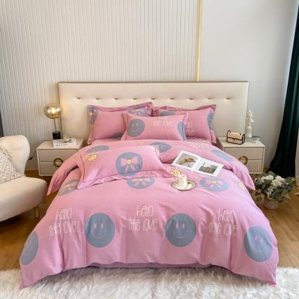 91家纺网 家纺一手货源 找家纺 （总）莱通 新款喷气磨毛床笠款四件套