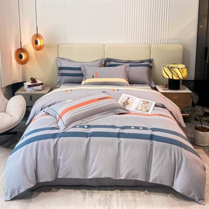 91家纺网 家纺一手货源 找家纺 （总）莱通 新款喷气磨毛床笠款四件套