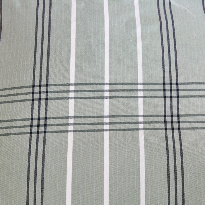 91家纺网 家纺一手货源 找家纺 首爱家纺 2025新款32支精梳棉老粗布四件套 大格-绿