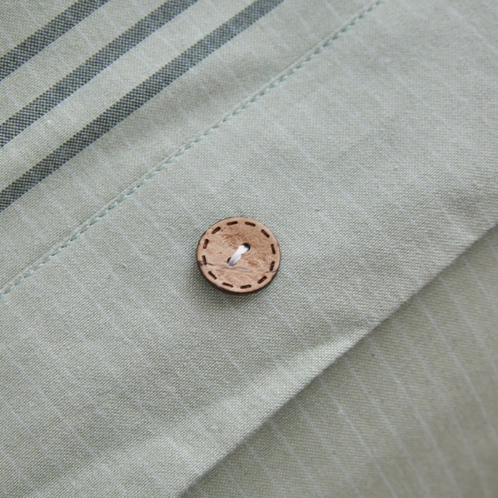 91家纺网 家纺一手货源 找家纺 首爱家纺 2025新款32支精梳棉老粗布四件套 大格-绿