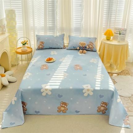 91家纺网 家纺一手货源 找家纺 （总）名兮 2023新款全棉小清新印花床单