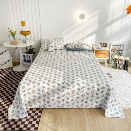 91家纺网 家纺一手货源 找家纺 （总）名兮 2023新款全棉小清新印花床单