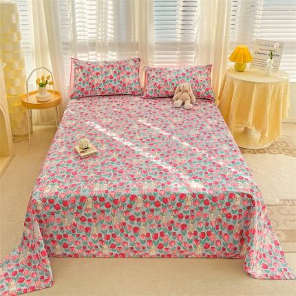 91家纺网 家纺一手货源 找家纺 名兮 2023新款全棉印花床单 秘密花园