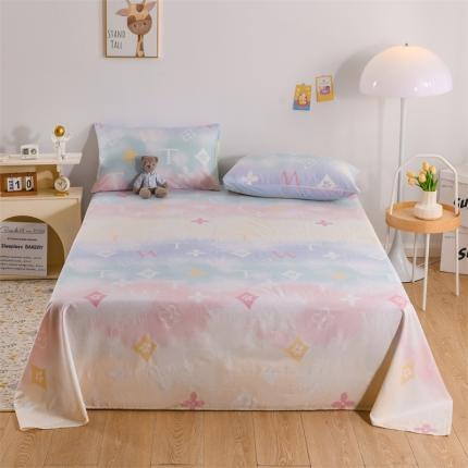 91家纺网 家纺一手货源 找家纺 （总）名兮 2023新款全棉小清新印花床单