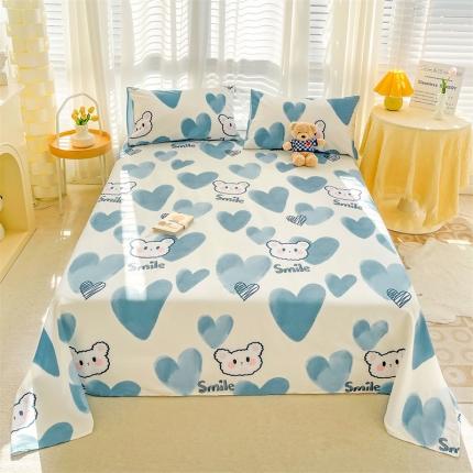 名兮 2023新款全棉印花床单 波波熊