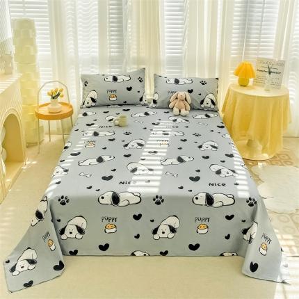 名兮 2023新款全棉印花床单 可爱萌宠