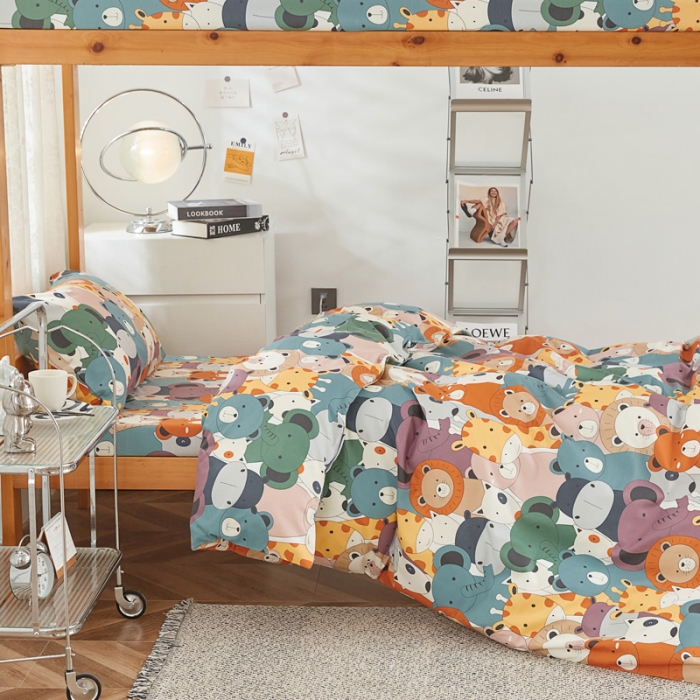 91家纺网 家纺一手货源 找家纺 首爱家纺 2025新款加厚全棉学生三件套 欢乐派