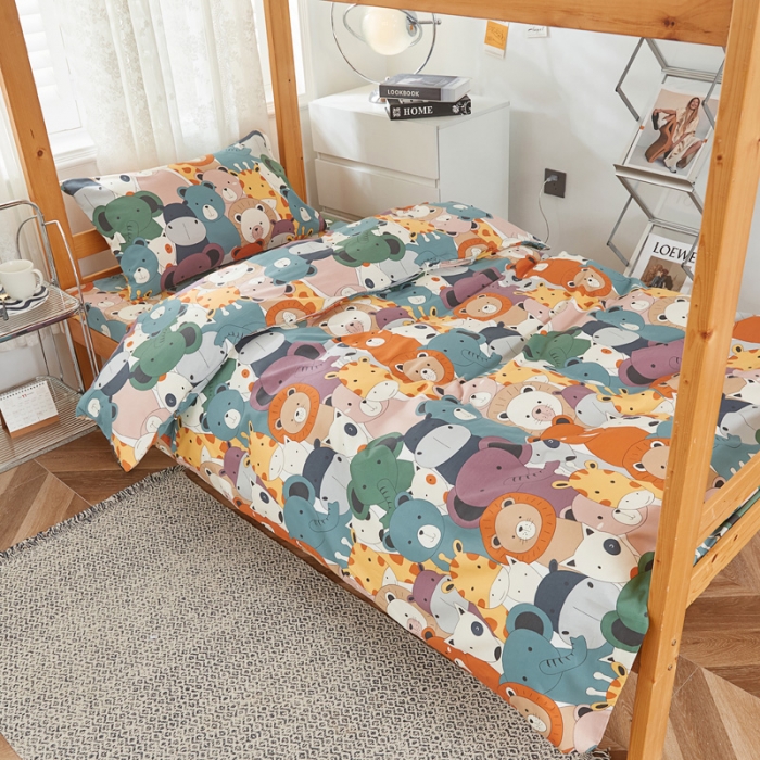 91家纺网 家纺一手货源 找家纺 首爱家纺 2025新款加厚全棉学生三件套 欢乐派