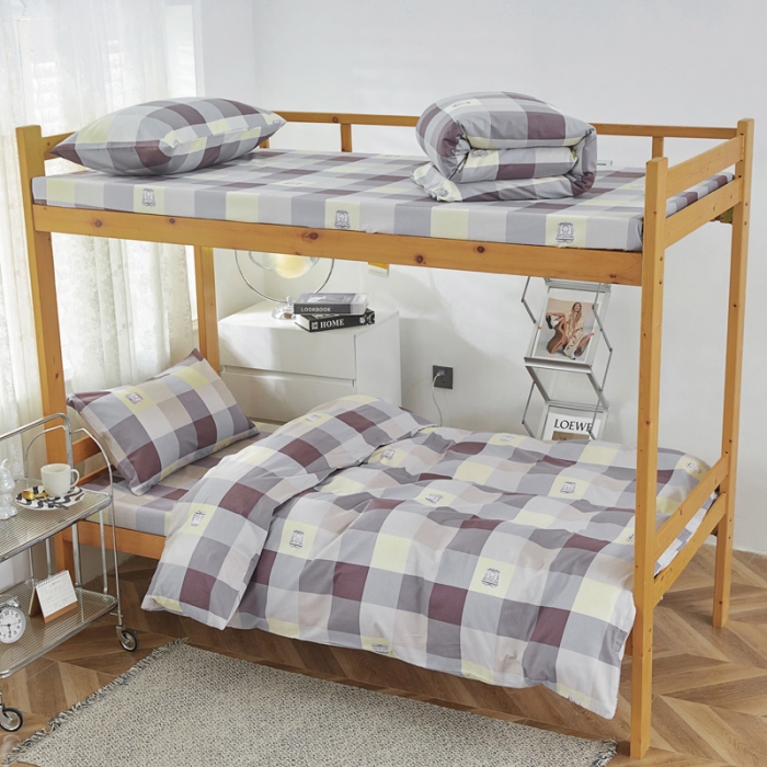 91家纺网 家纺一手货源 找家纺 首爱家纺 2025新款加厚全棉学生三件套 时尚格调