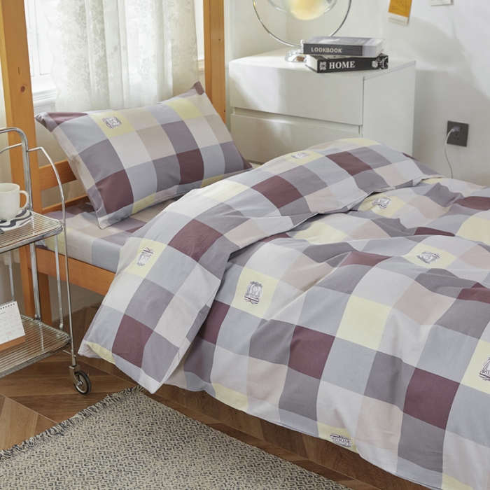 91家纺网 家纺一手货源 找家纺 首爱家纺 2025新款加厚全棉学生三件套 时尚格调