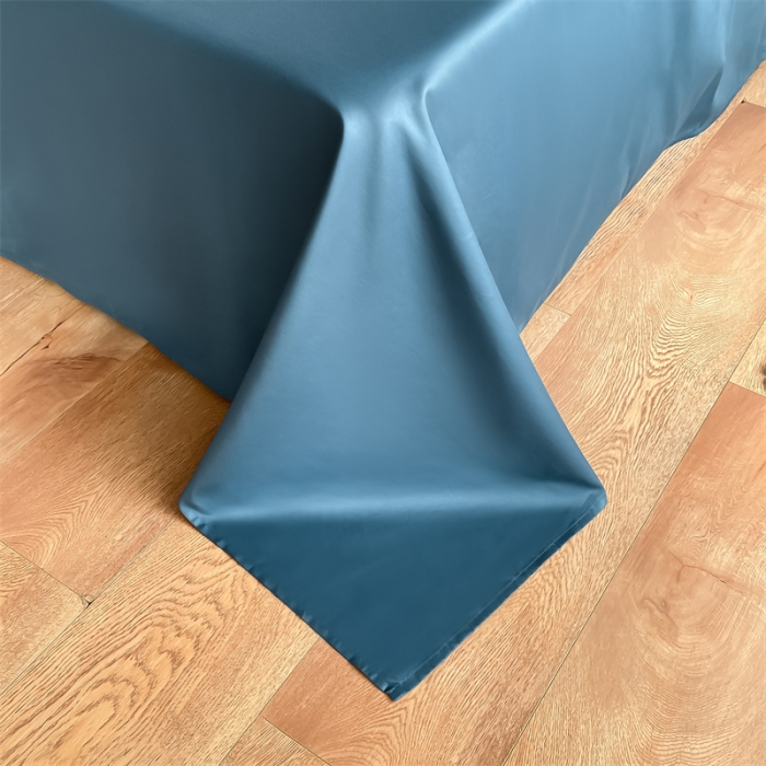 91家纺网 家纺一手货源 找家纺 慕色 2023新款60支长绒棉轻奢刺绣四件套 轻奢-宝石蓝