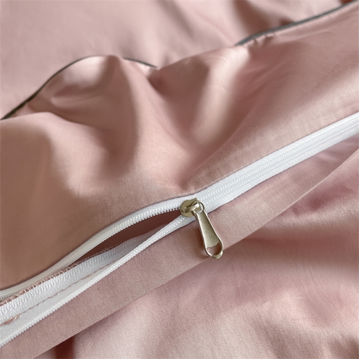 91家纺网 家纺一手货源 找家纺 慕色 2023新款60支长绒棉轻奢刺绣单品被套 轻奢-豆沙