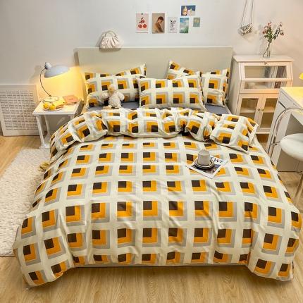 芊寻家居 2024年新款全棉印花13372四件套 方程式