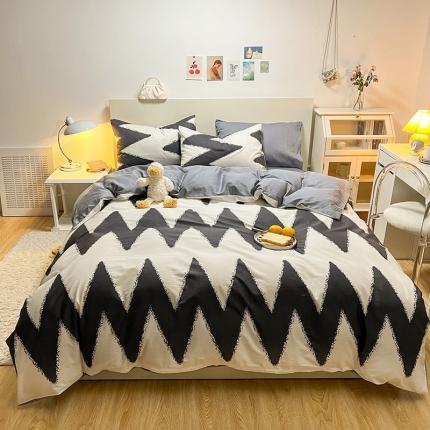 91家纺网 家纺一手货源 找家纺 芊寻家居 2024年新款全棉印花13372四件套 美杜莎