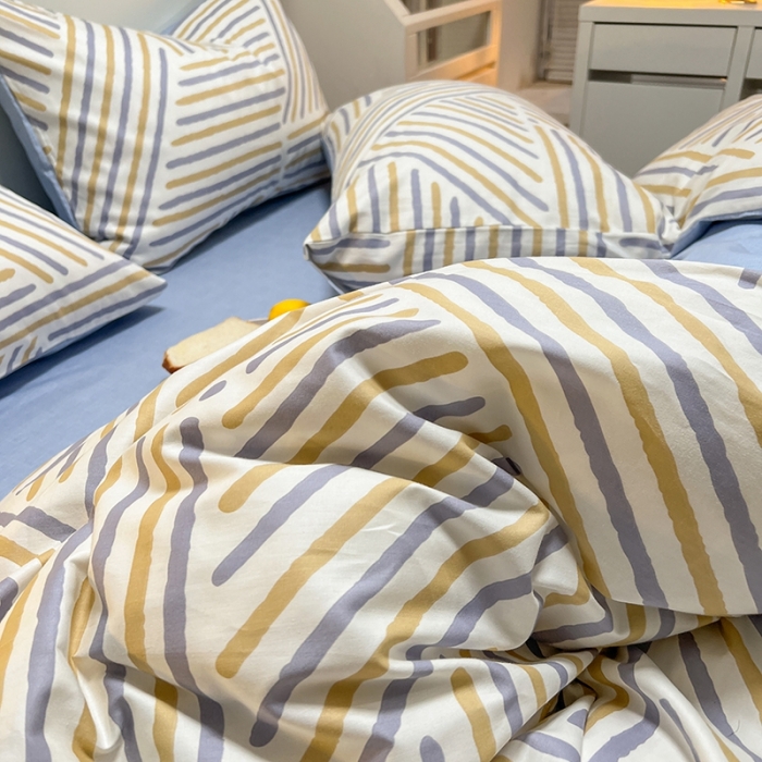 91家纺网 家纺一手货源 找家纺 芊寻家居 2024年新款全棉印花13372四件套 印象派