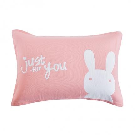 91家纺网 家纺一手货源 找家纺 乐家毛巾被 2023新款色织提花全棉四层纱布枕巾 可爱兔兔