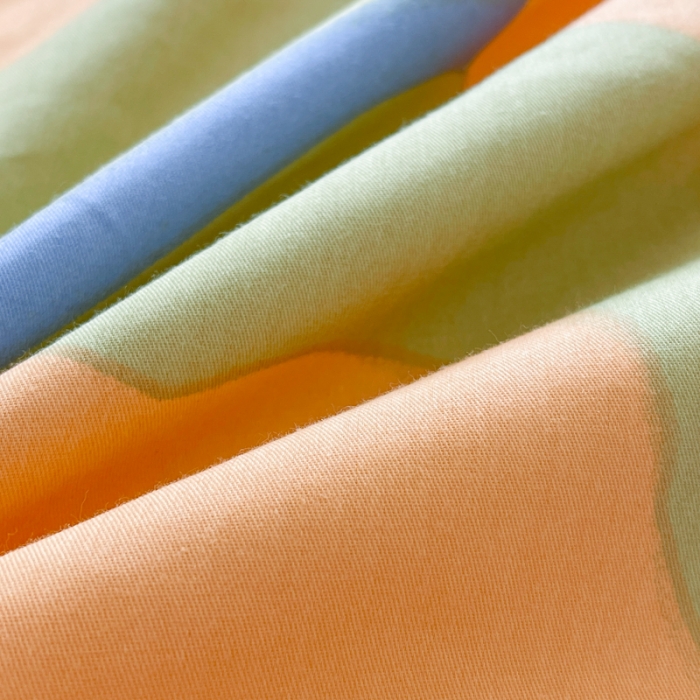 91家纺网 家纺一手货源 找家纺 星巴k家纺2023新款全棉13372花卉印花简约卡通款多规格四件套彩棠