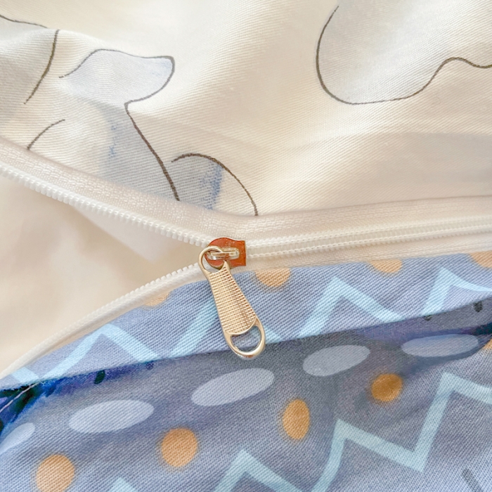 91家纺网 家纺一手货源 找家纺 星巴k家纺2023新款全棉13372花卉印花简约卡通款多规格四件套清风