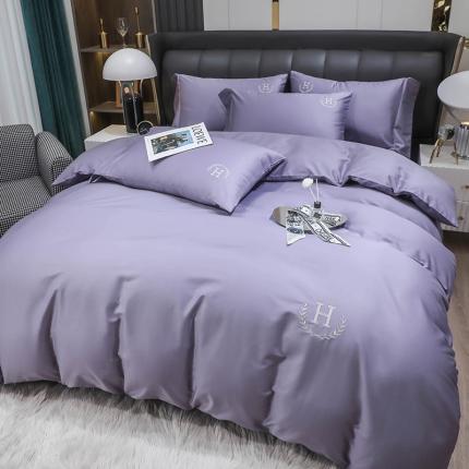 91家纺网 家纺一手货源 找家纺 N先生 2024新款60长绒棉巴洛克系列四件套 葡萄紫