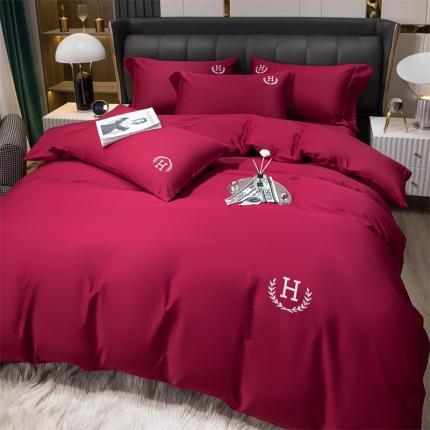 91家纺网 家纺一手货源 找家纺 N先生 2024新款60长绒棉巴洛克系列四件套 典雅 红