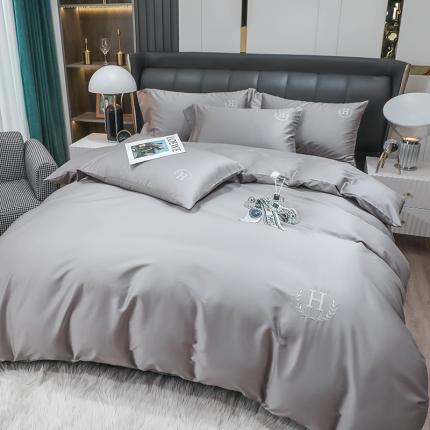 N先生 2024新款60长绒棉巴洛克系列四件套 浅灰