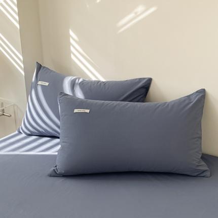 91家纺网 家纺一手货源 找家纺 蓝邻 2024新款全棉色织水洗棉单枕套 牛仔兰