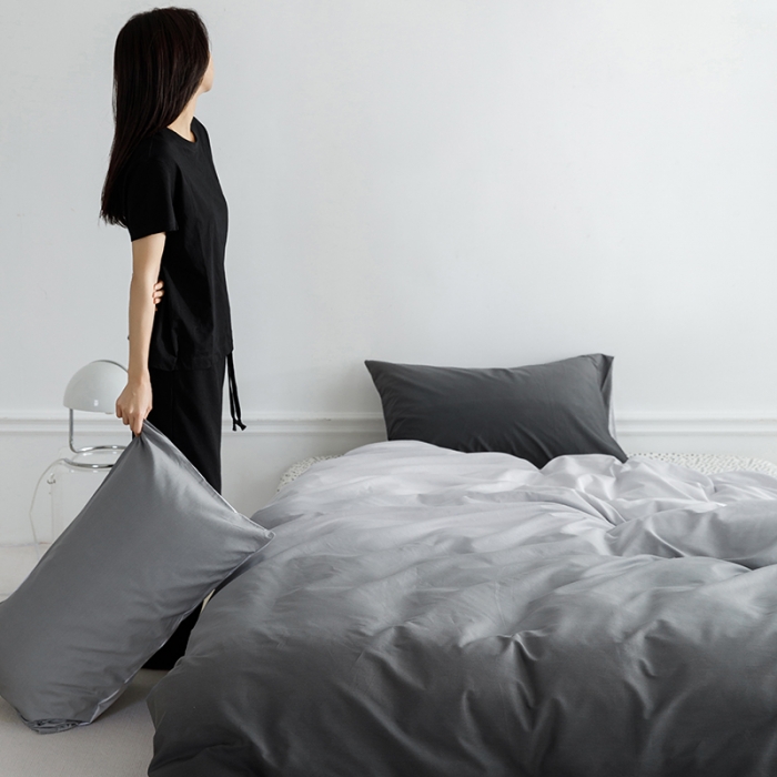 91家纺网 家纺一手货源 找家纺 雅居纺 2023新款13070全棉渐变色四件套 冰岛