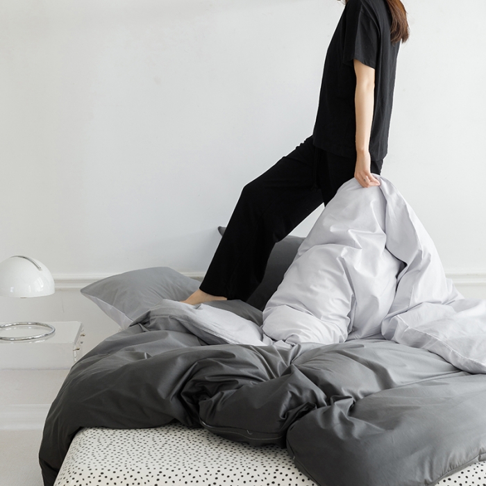 91家纺网 家纺一手货源 找家纺 雅居纺 2023新款13070全棉渐变色四件套 冰岛