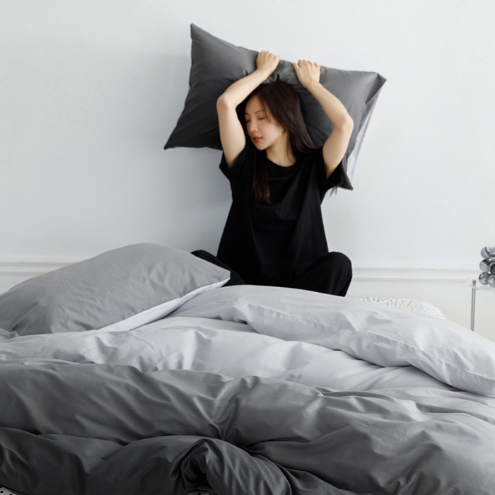 91家纺网 家纺一手货源 找家纺 雅居纺 2023新款13070全棉渐变色四件套 冰岛