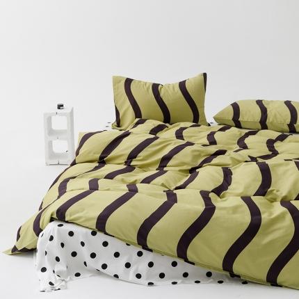 91家纺网 家纺一手货源 找家纺 (总) 雅居纺 2023新款13070黑白系全棉四件套