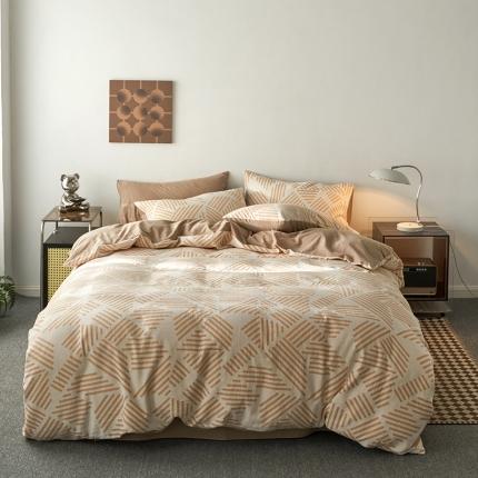 91家纺网 家纺一手货源 找家纺 (总) 雅居纺 2023新款全棉三层纱提花四件套