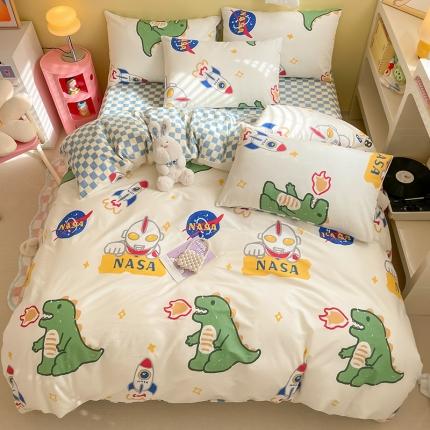 91家纺网 家纺一手货源 找家纺 (总) 雅居纺 2023新款全棉13070小清新四件套