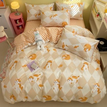 91家纺网 家纺一手货源 找家纺 (总) 雅居纺 2023新款全棉13070小清新四件套