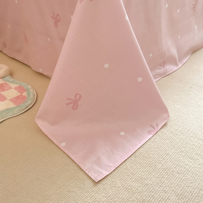 91家纺网 家纺一手货源 找家纺 雅居纺 2023新款全棉13070小清新四件套 爱心小兔