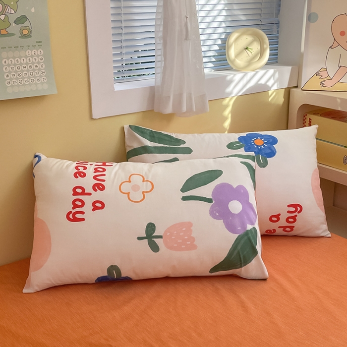 91家纺网 家纺一手货源 找家纺 雅居纺 2023新款全棉13070小清新四件套 繁花里